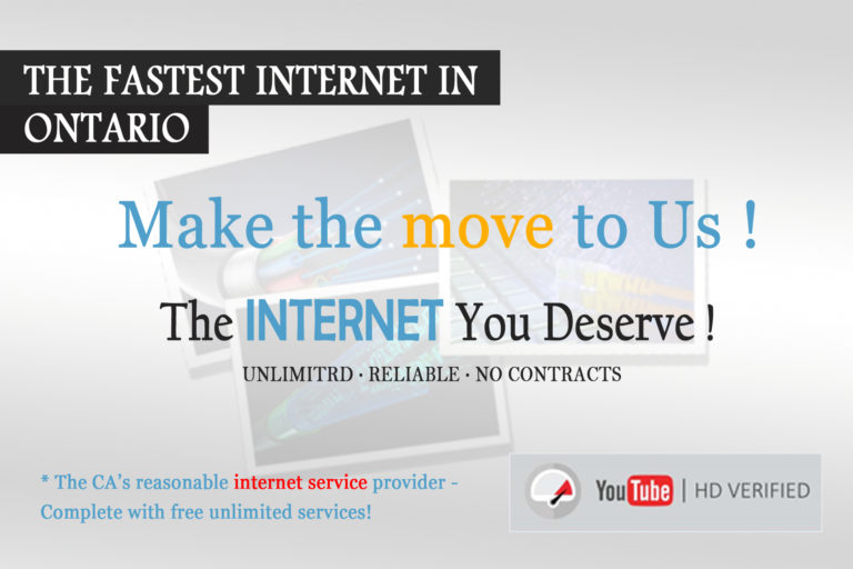 We are Internet Service Provider –  No Contract